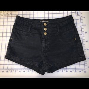 Refuge Black High Waisted Shorts